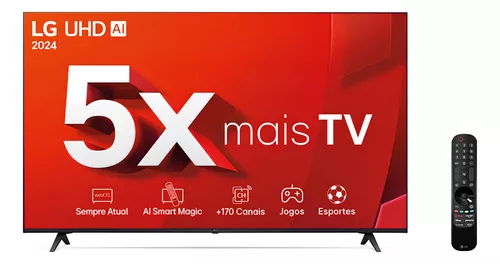 Smart TV LG 55" 4K Ultra HD 55UT8050PSA Processador a5 Ger7