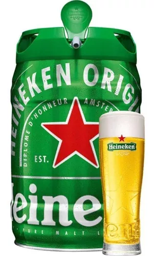 (3 unidades) Cerveja Heineken Barril 5 Litros