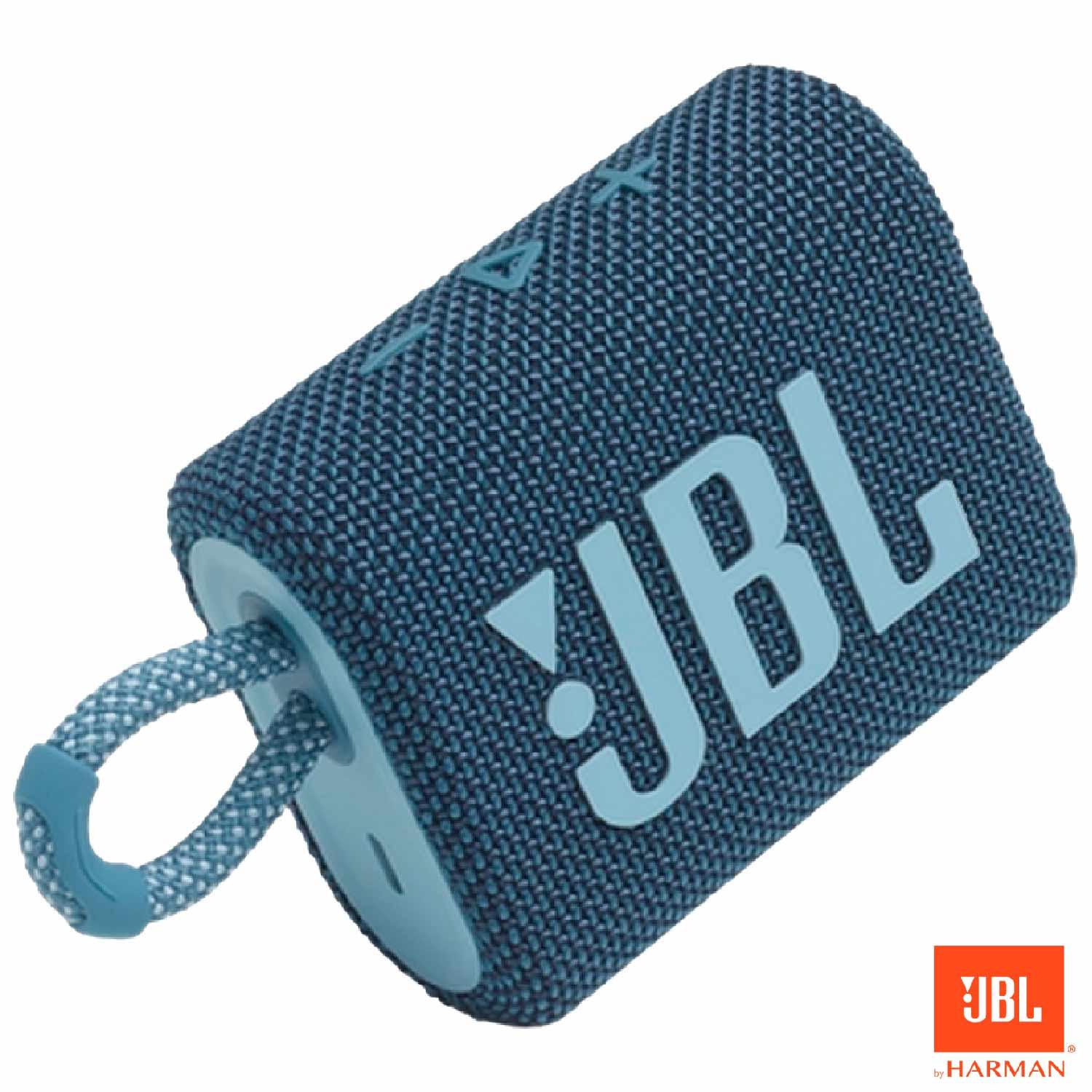 Caixa De Som Ultra Portátil JBL Go 3 Bluetooth Prova d´água 5h De Bateria 4,2W Potência Azul IP67