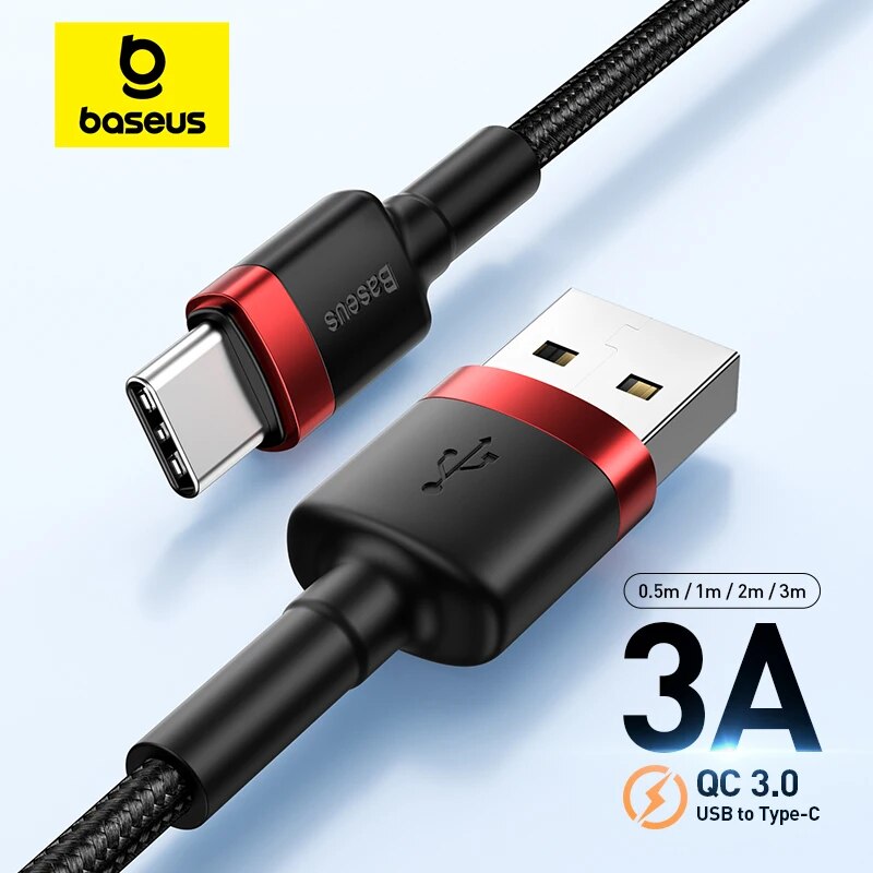 [Taxa Inclusa/Gpay] 3 Cabo USB Tipo C Baseus Super Charge Cabo de USB C Carregamento Rápido -