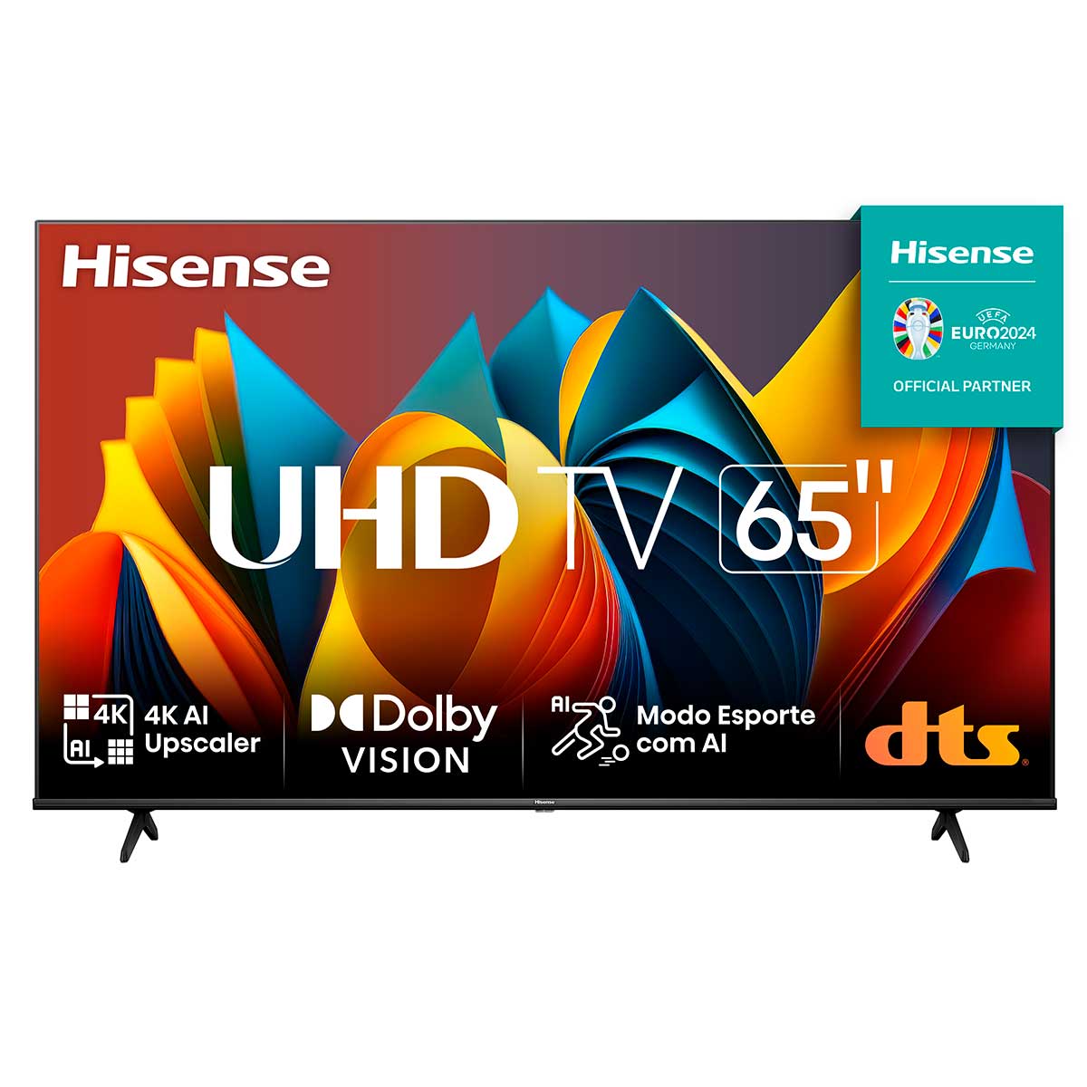 Hisense Smart TV UHD 4K 65 Polegadas 65A6K HDR10+ Dolby Vision Controle por Voz Compatível com Alexa