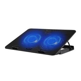 [1a COMPRA] Base Notebook C3Tech NBC-50V2BK USB 2.0 Led’s Azul 15,6” 2 Fan 120mm Preto