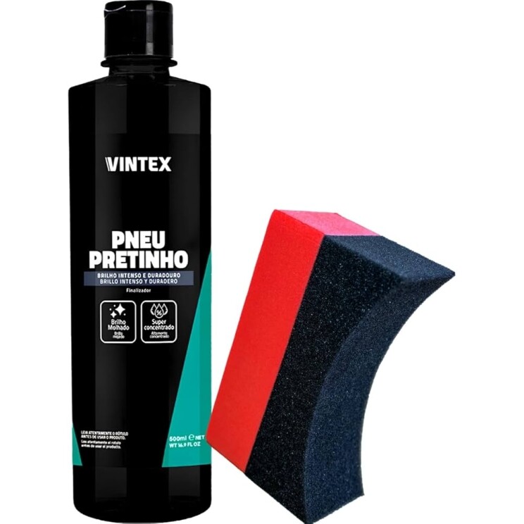 Kit Pneu Pretinho 500ML Vonixx - Aplicador Pretinho