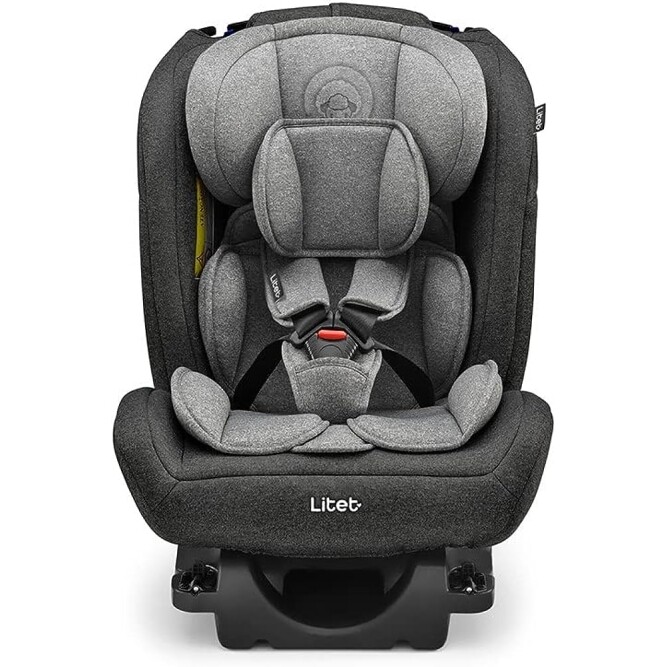 Cadeira para Auto 0-36Kg Isofix Litet All Stages Fix 2.0 Preta e Cinza - BB452