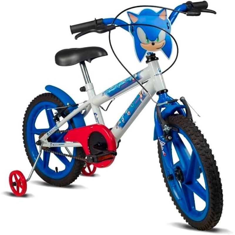 Bicicleta Infantil Verden Sonic Aro 16 com Rodinhas