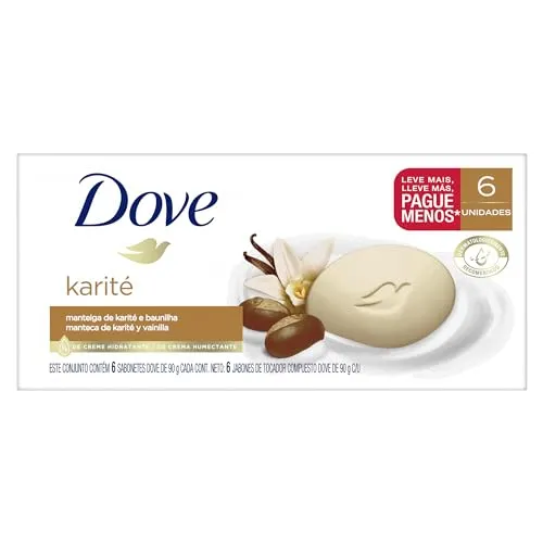 Dove Sabonete em Barra Karité e Baunilha 90 g 6 unidades