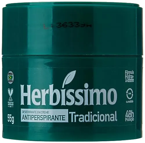 (+ por - 3,32$)Desod. Creme Herb. Tradicional 55Gr, Herbissimo