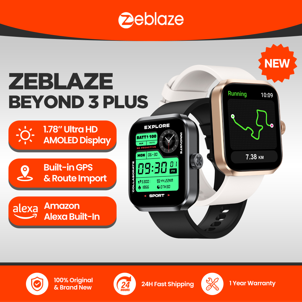 [ Taxa Inclusa | APP | G PAY ] Smartwatch Zeblaze Beyond 3 Plus, Tela Amoled 1,78 ", Chamadas Bluetooth, Com GPS e Alexa Integrados