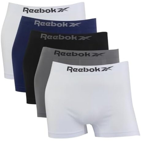 Kit 5 Cuecas Reebok Boxer Classic Microfibra Sortidos