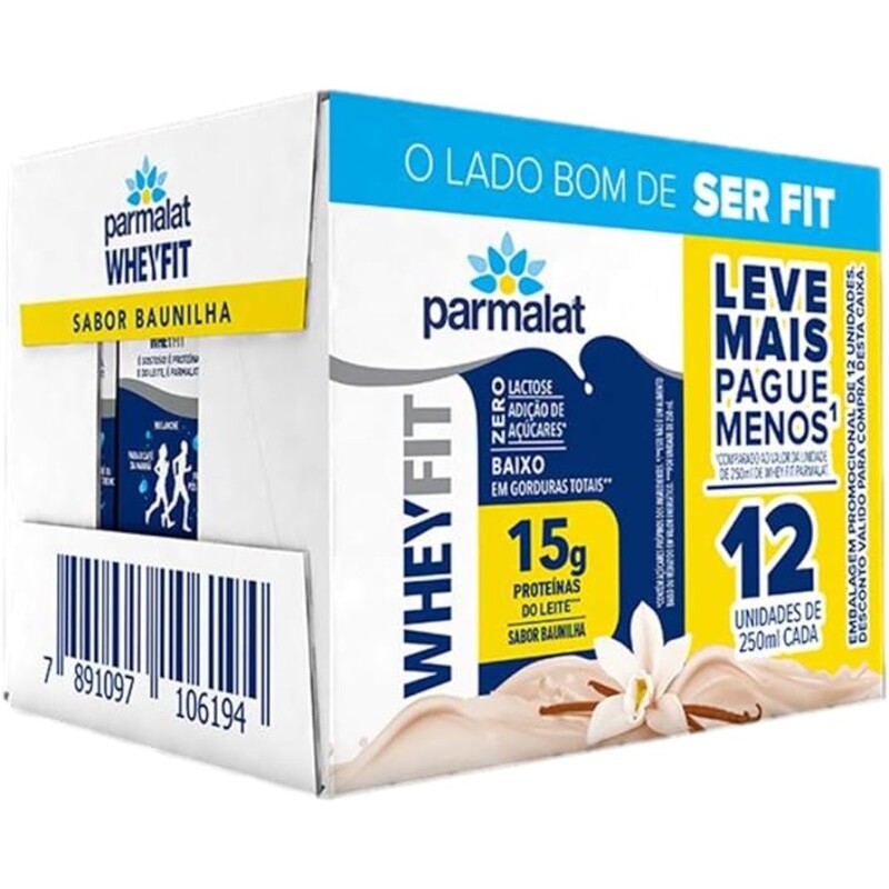 12 Unidades Bebida Láctea Parmalat Wheyfit 15g - 250ml