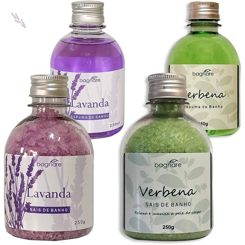 Sais Para Banho E Espuma Para Banheira Lavanda E Verbena