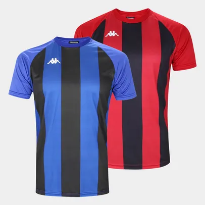 Kit Camisas Kappa Fardamento Verticale Masculina - 2 Peças