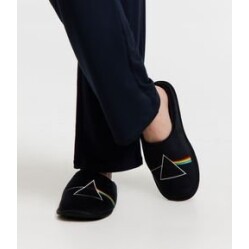 Pantufa Chinelo com Bordado Pink Floyd Preto