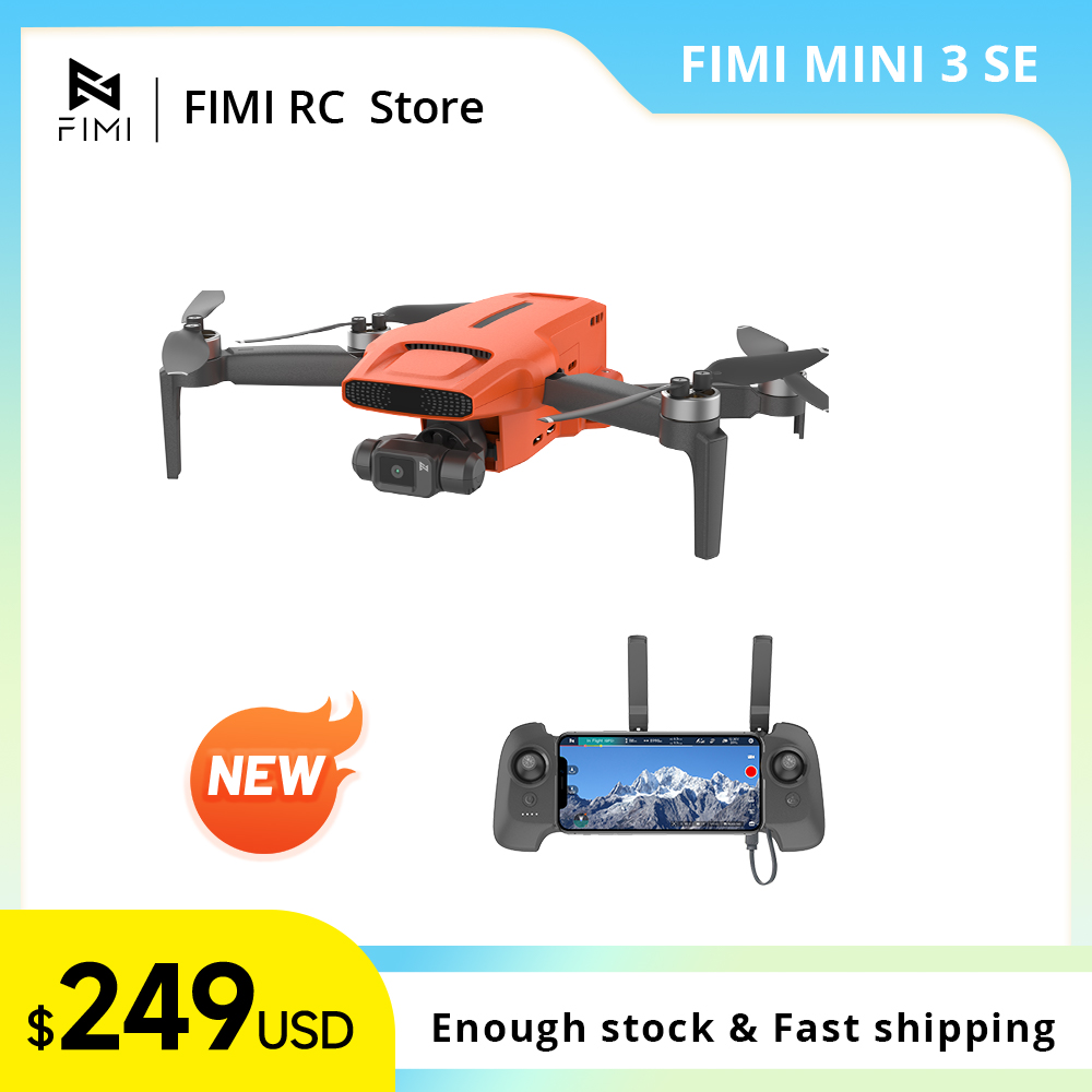 FIMI MINI 3 SE novo drone 4K 30fps Alcance de transmissão de vídeo de 9 km híbrido de 3 eixos Gimbal 249g design ult