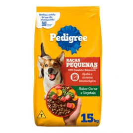 Ração Pedigree Cães Adultos Raças Pequenas e Minis Carne e Vegetais 15 kg