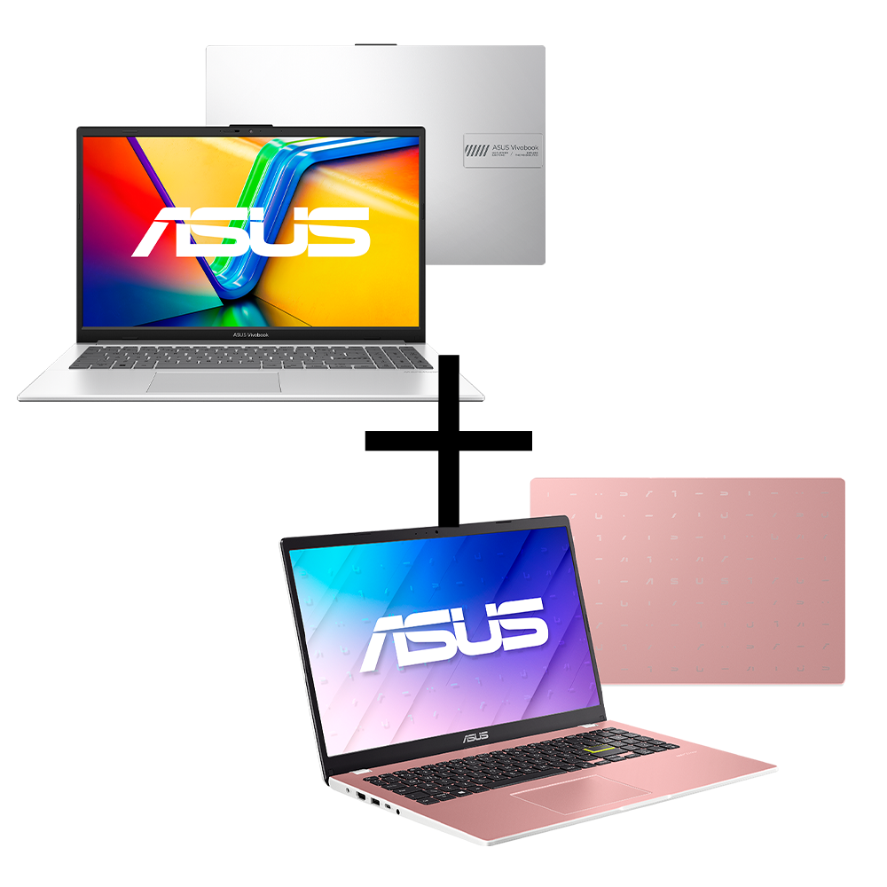 Notebook ASUS Vivobook Go 15 E1504FA-NJ1291 Mixed Black + Notebook ASUS Vivobook Go 15 E510KA-BR833WS Rose Pink