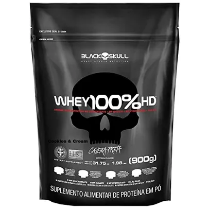 [Prime/Rec] Whey 100% Hd - 900G Refil Cookies e Cream, Black Skull