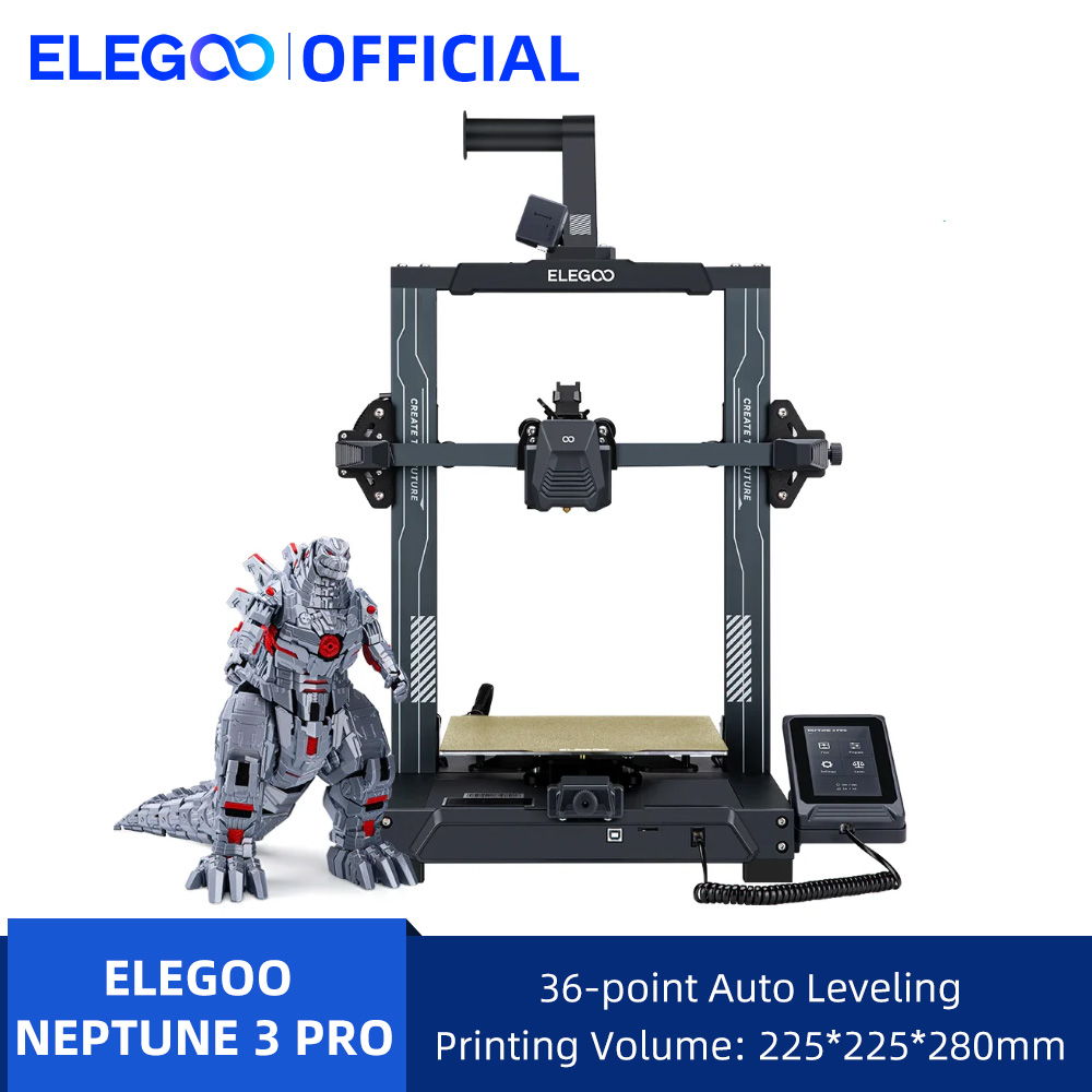 [ Do Brasil ] Impressora 3D ELEGOO NEPTUNE 3 PRO Auto Nivelamento 225x225x280mm