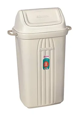 [PRIME] Lixeira Basculante Plástica, 30L, Branco, Sanremo