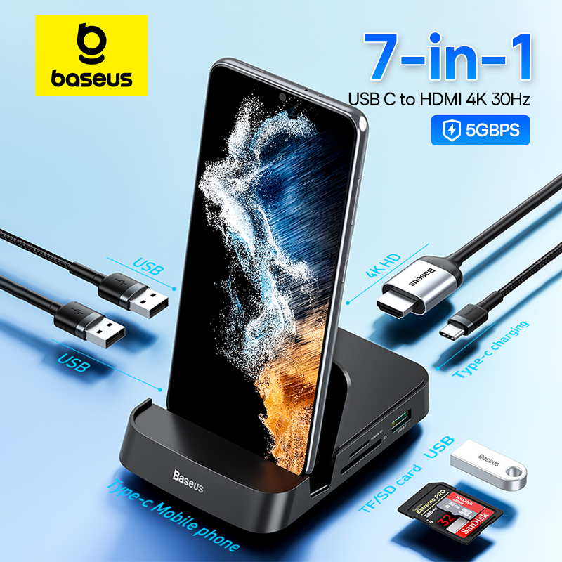 [Taxa Inclusa/ Gpay R$82] Dock Station HDMI 7 in 1 | BASEUS