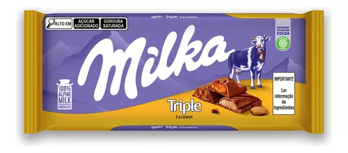 [6unid R$9 cada]Chocolate Milka triple caramel 90g