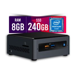 [R$901,50 1a COMPRA] Mini PC Intel NUC Pentium J5040 8GB SSD 240GB Intel Graphics 600 Certo PC - 215