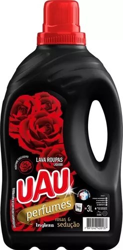 Lava Roupas Perfumes Rosas & Sedução 3 Litros Uau