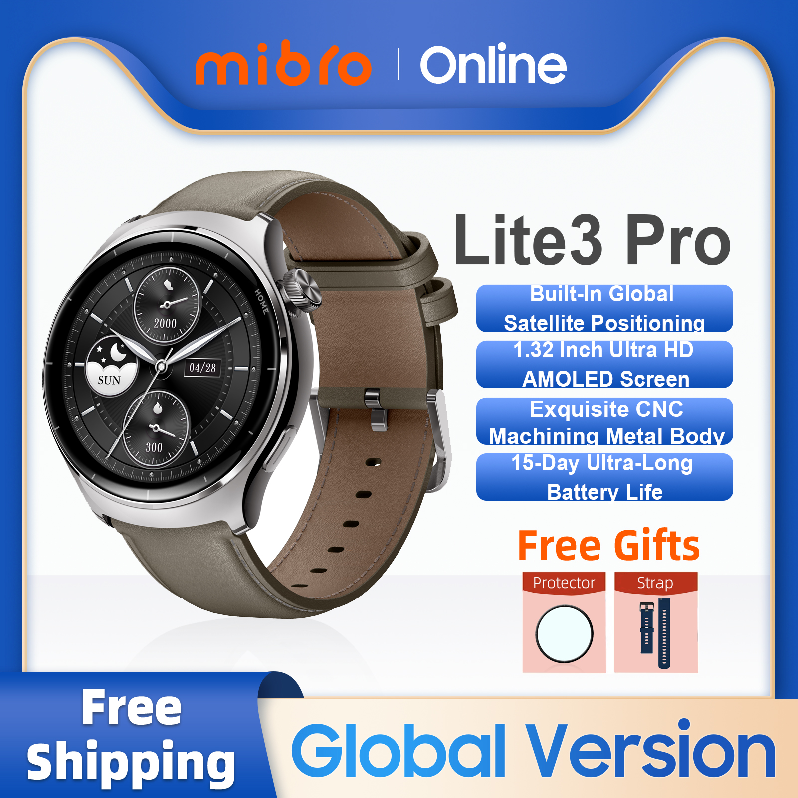 [R$373 'MOEDAS'/GPAY] Smartwatch Mibro Watch Lite3 Pro Versão Global, Tela UHD AMOLED, GPS, 5ATM Impermeável, 150 Modos Esportivos #Aliexpress 🇨🇳