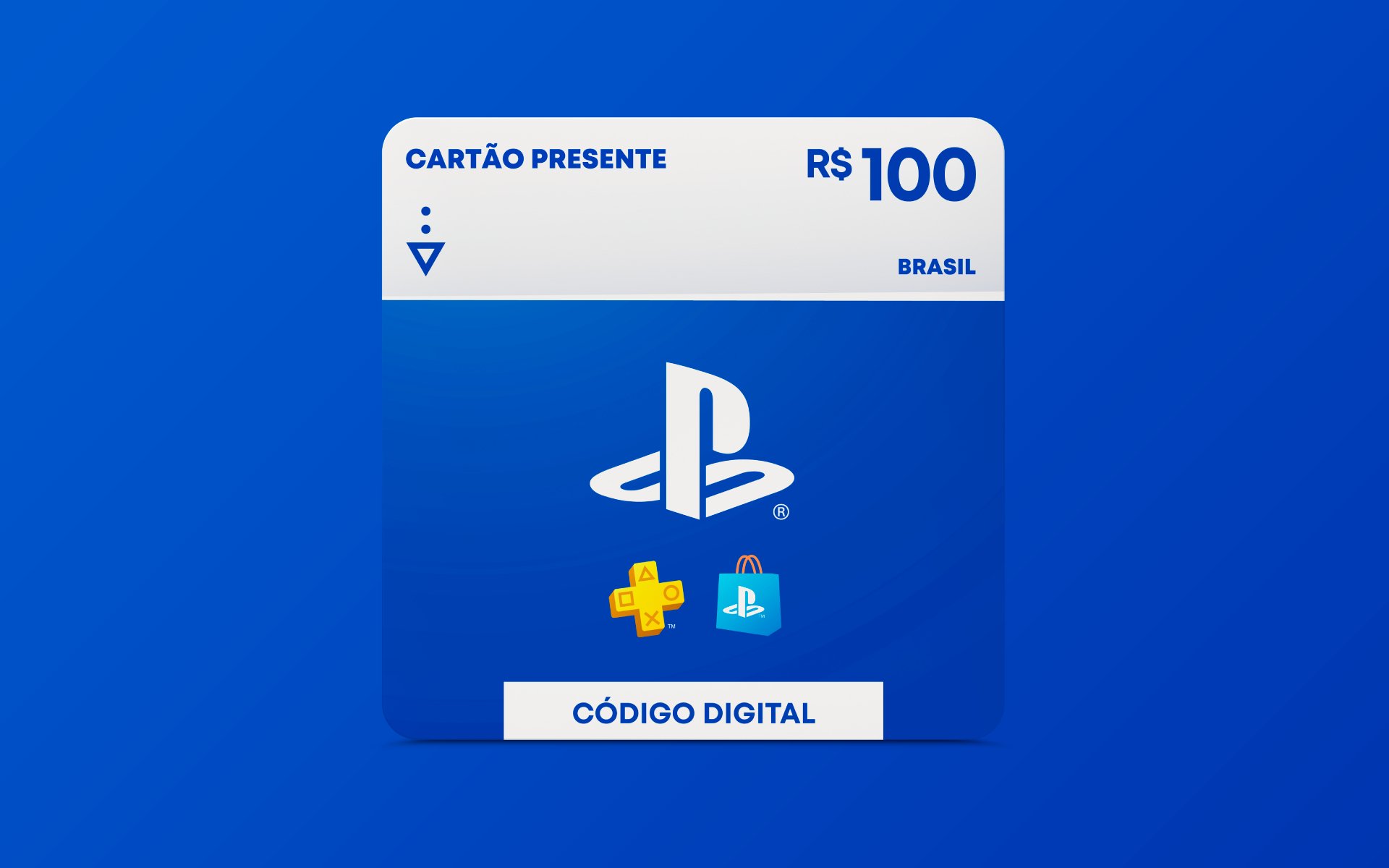 R$100 PlayStation Store - Cartão Presente Digital [Exclusivo Brasil]