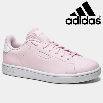 [1ª Compra] Tênis Feminino Adidas Urban Court, Branco+Rosa - Tamanhos 35 até 40