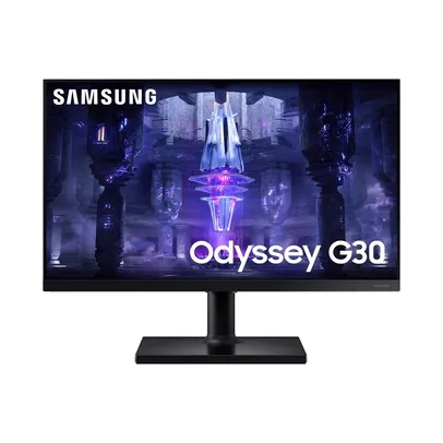 Monitor 24 polegadas; Gamer Samsung Odyssey G30 Suporte Ergonômico com Ajuste de Altura 144Hz 1ms Preto