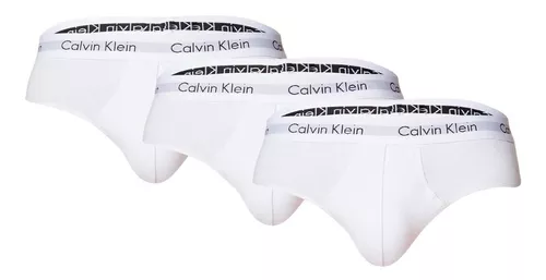 Kit 3 Cuecas Masculinas Slip Cotton Calvin Klein