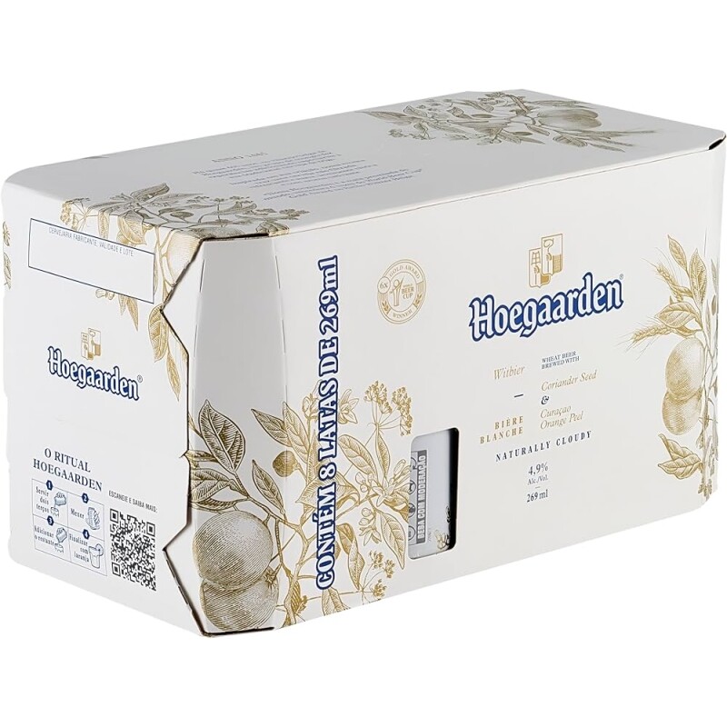 Pack Cerveja de Trigo Hoegaarden 269ml Lata - 8 Unidades