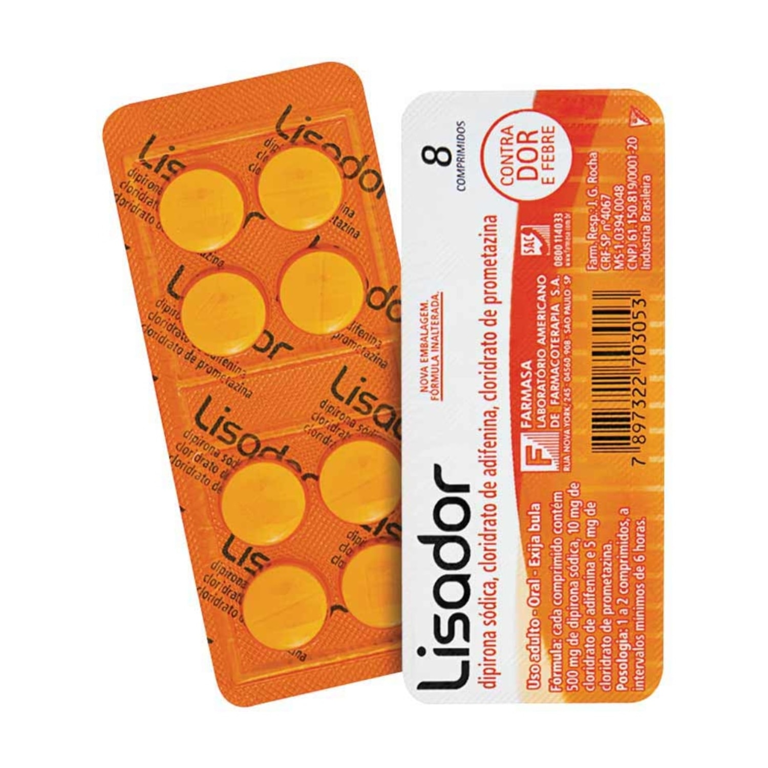 Lisador 8 Comprimidos