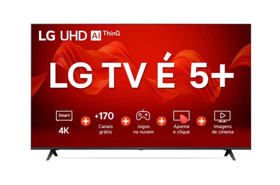 Smart TV 50" 4K LG UHD ThinQ AI HDR Bluetooth Alexa Google Assistente Airplay2 3 HDMI - 50UR8750PSA