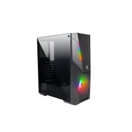 []R$ 173,66 1ª Compra] Gabinete Gamer Fortrek Black Hawk Mid Tower RGB USB 3.0 Lateral Acrílico - Preto