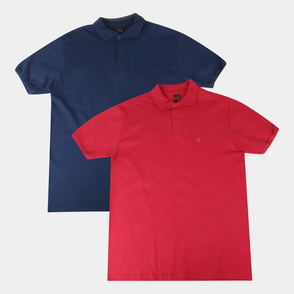 [8 camisas] Kit 2 Camisas Polo Básicos Lisa Masculina