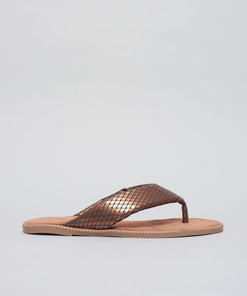 Rasteira De Dedo Cobrinha - Bronze 35 - bronze