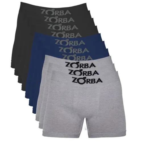 Kit com 10 Cuecas Zorba Boxer Algodão Sem Costura 781