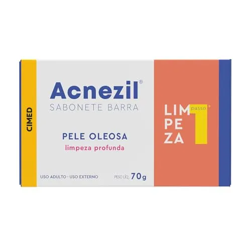 [Rec/Leve + Pague - R$7,37] Acnezil Sabonete em Barra para Pele Oleosa 70g