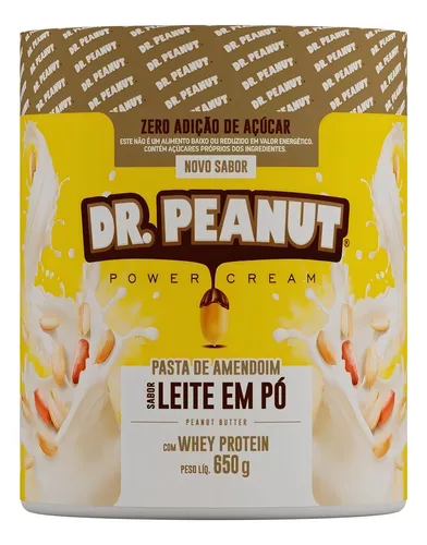 Suplemento em Pasta Dr Peanut Power Leite em Pó Cream Pasta de Amendoim Power Cream - 600g