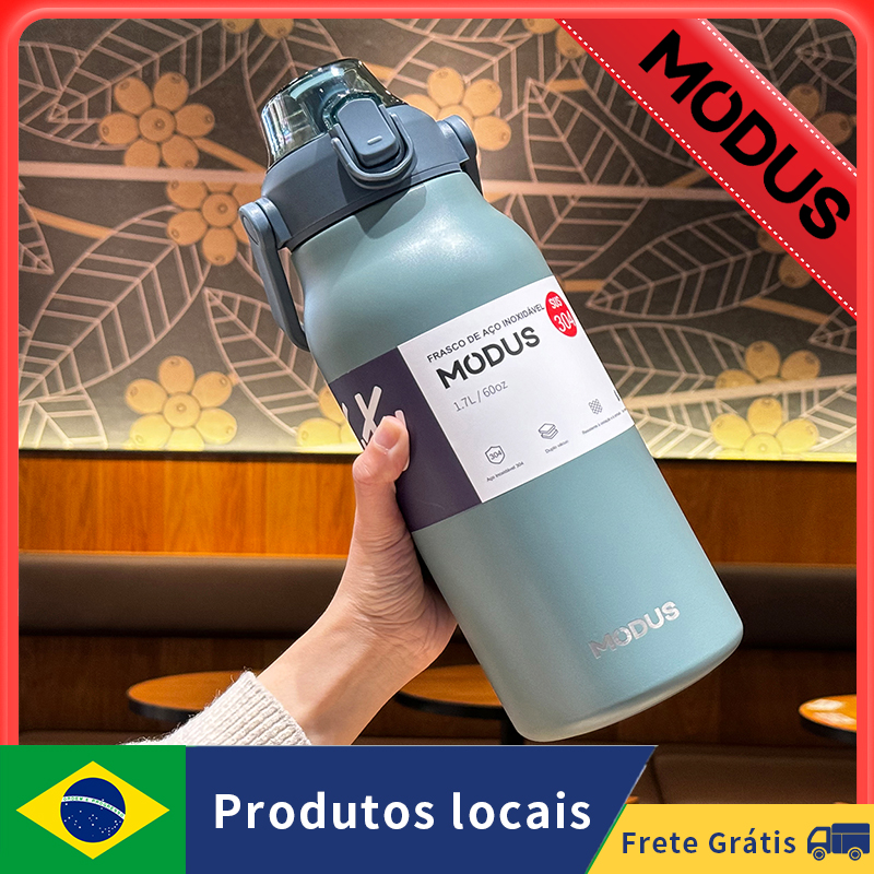 [R$78 Moedas/BR] MODUS Garrafa Térmica 1700ML, Vácuo Inox, Térmica Fria e Quente