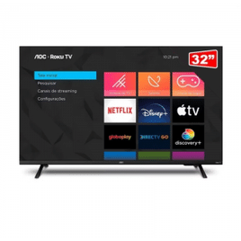 Smart TV LED HD 32" AOC Sistema Roku TV Wi-Fi HDMI 32S5135/78