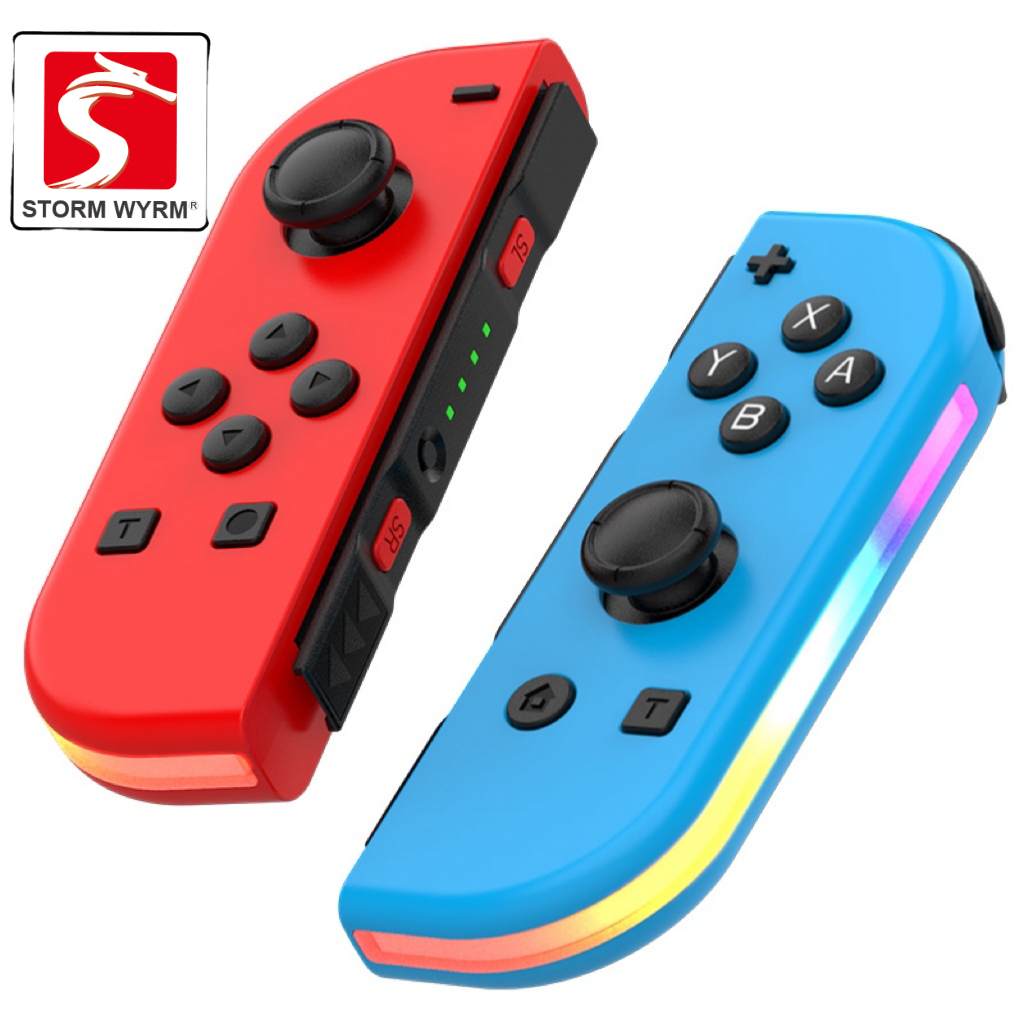 Controle Joy-Con STORM WYRM Nintendo Switch Bluetooth 5.2 iluminação RGB