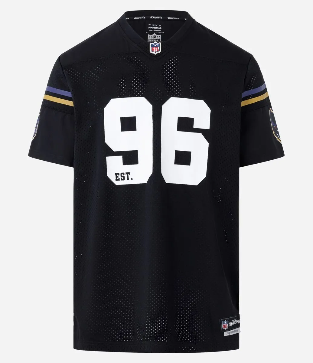 Camiseta Esportiva em Tecnologia Dry com Estampa NFL Ravens Preto