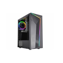 [1ªCompra R$ 168] Gabinete Gamer K-Mex Yaiba IV CG-10AA Vidro Temperado Barra LED RGB USB 2.0