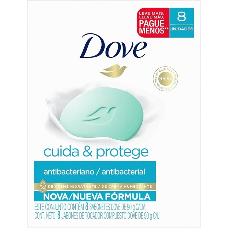 Dove Sabonete em Barra Cuida & Protege 90 GR 8 unidades