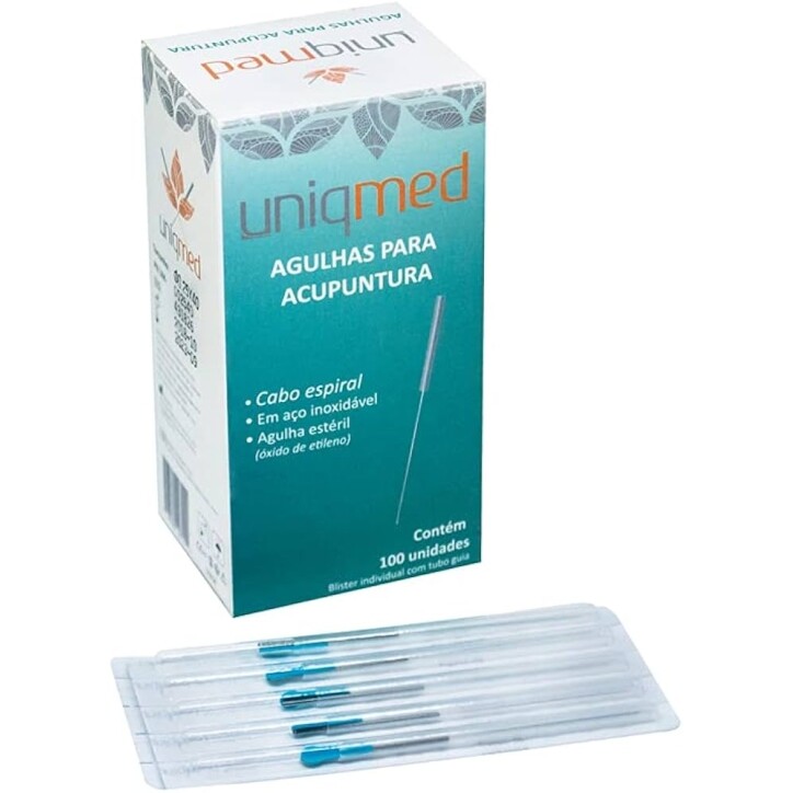 Agulha Para Acupuntura 0.25 X 40mm Uniqmed - 100 Unidades