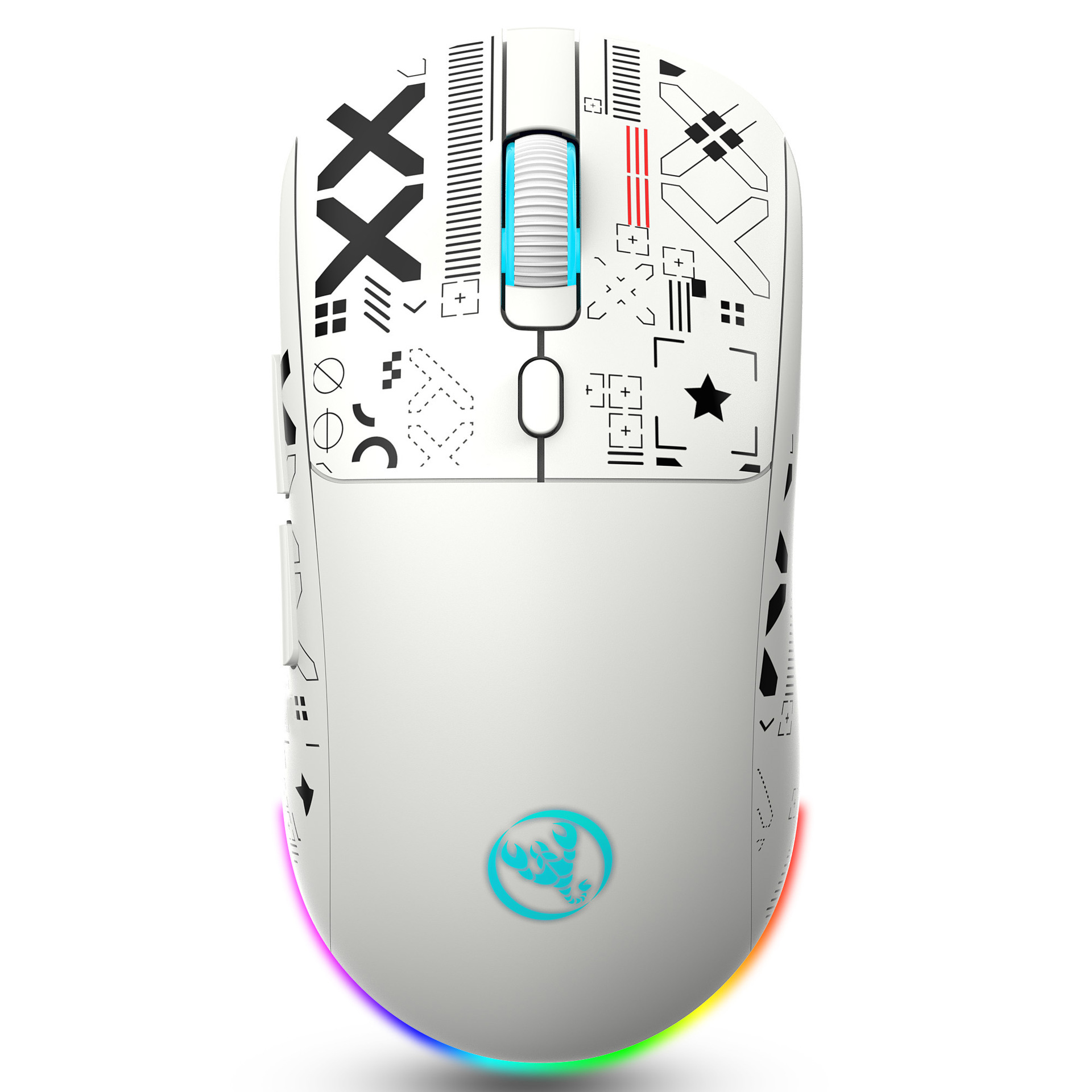 [Taxa Inclusa] Mouse Recarregável Gamer Bluetooth 2.4G USB sem fio RGB