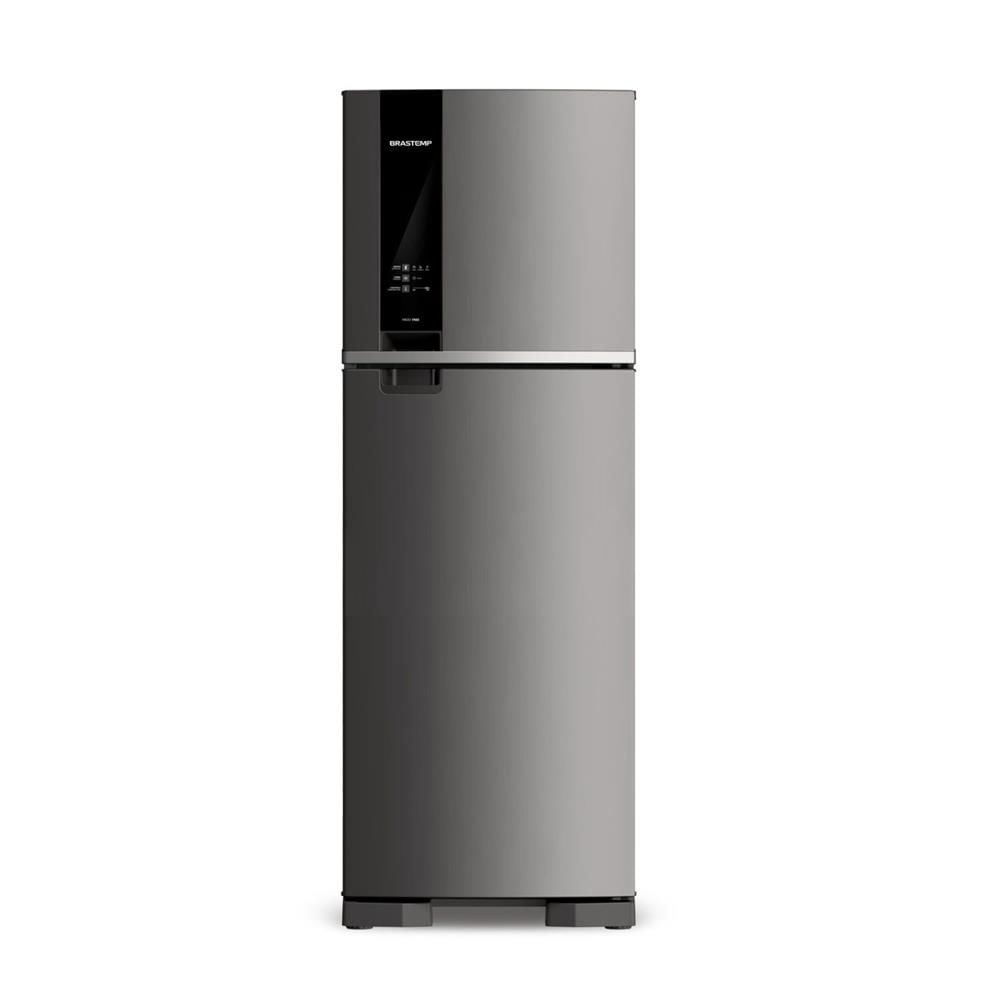 Geladeira Brastemp Frost Free Duplex 375 litros cor Inox com Espaço Adapt - BRM45JK